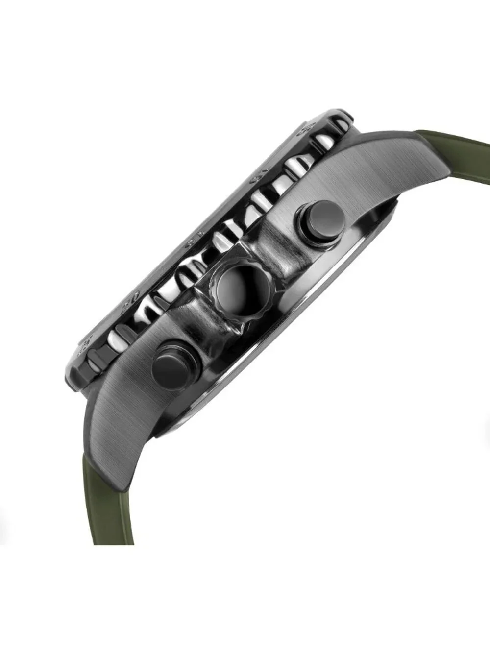 Men's Army Green Analog Quartz Waterproof Military Multifunctional Digital Watch